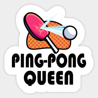 Table Tennis Ping Pong Women Players Sticker